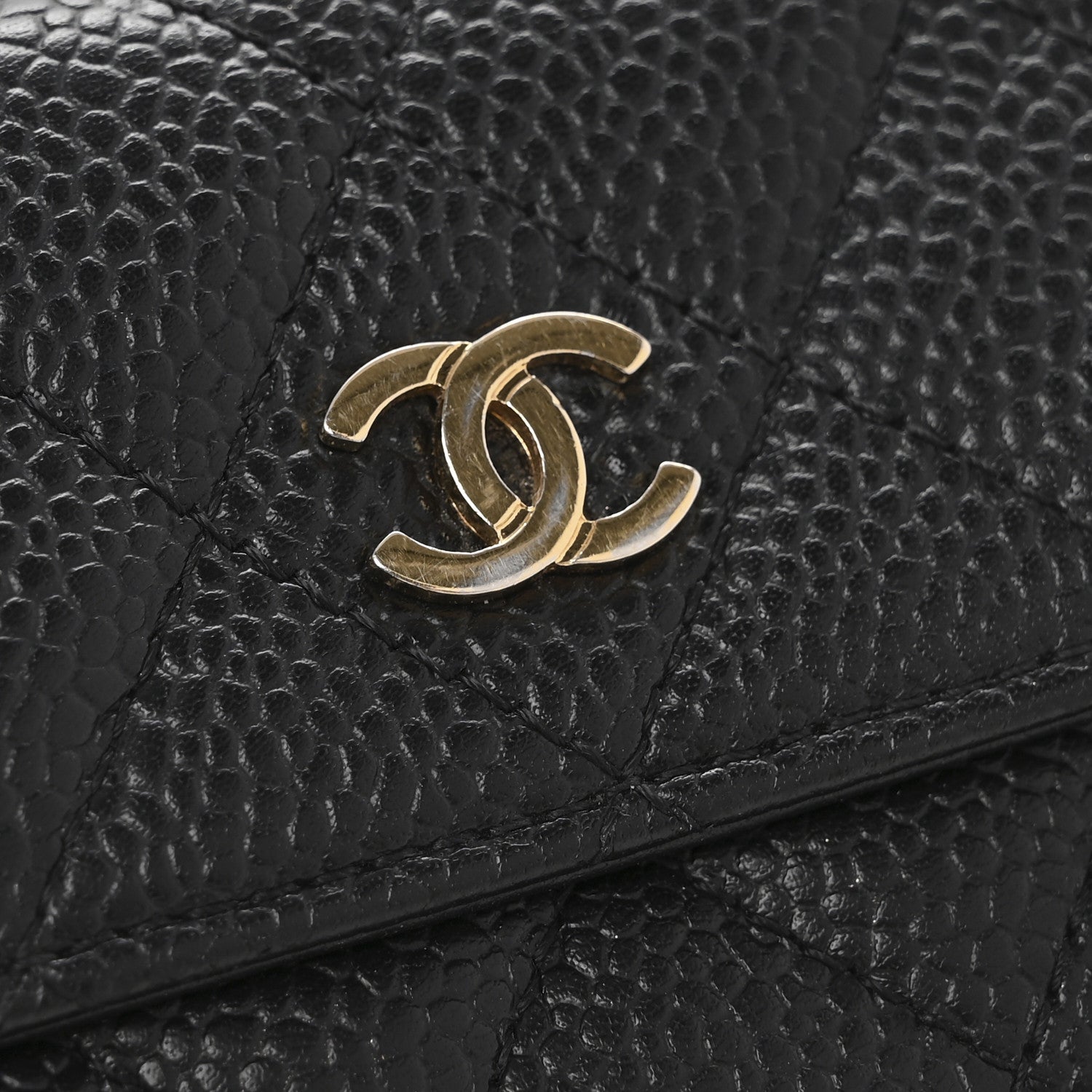Chanel Caviar Quilted Flap Card Holder Black 10 of 11