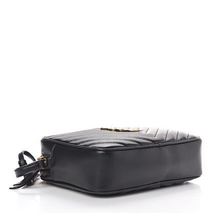 Saint Laurent Calfskin Matelasse Monogram Lou Camera Bag Black 4 of 9