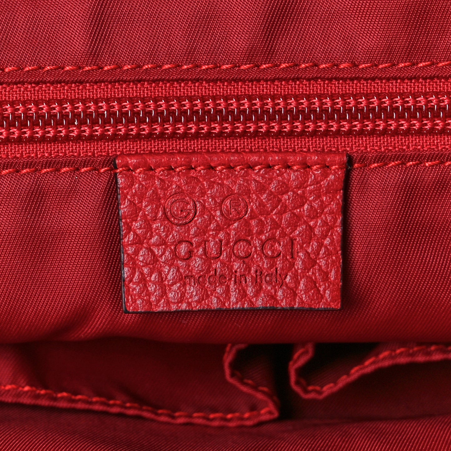 Nylon Monogram Dollar Calfskin Medium Light Double Buckle Backpack Vibrant Red