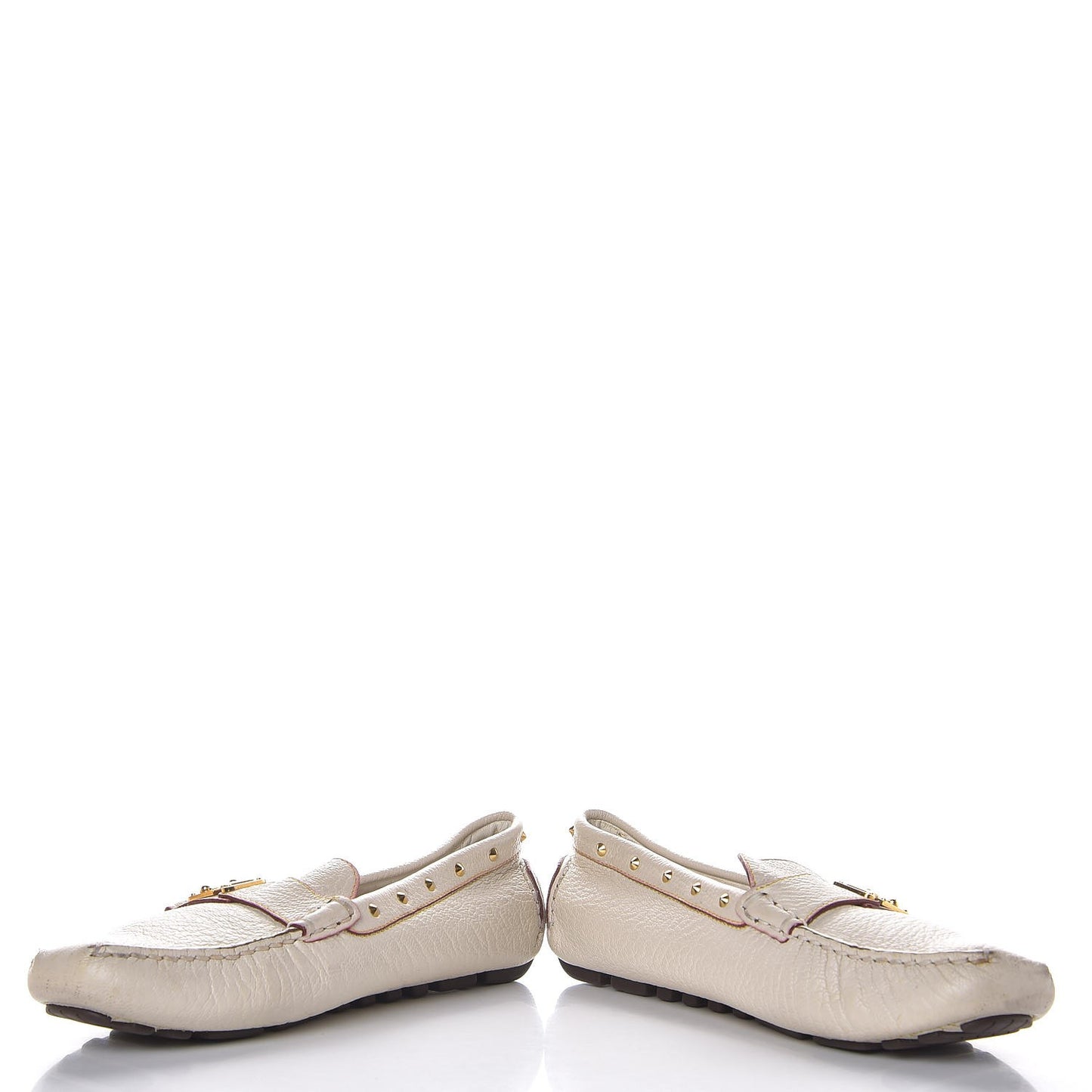 Goatskin Studded Suhali Loafers 35.5 Off White