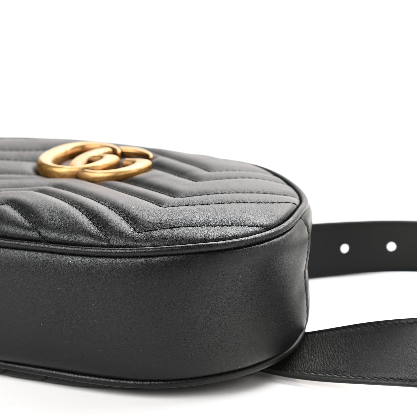 Calfskin Matelasse GG Marmont Belt Bag 95 38 Black