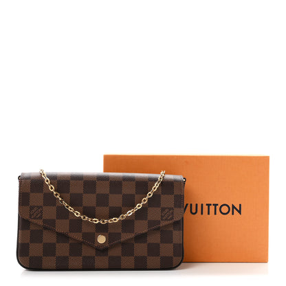 Louis Vuitton Damier Ebene Pochette Felicie Chain Wallet 10 of 10