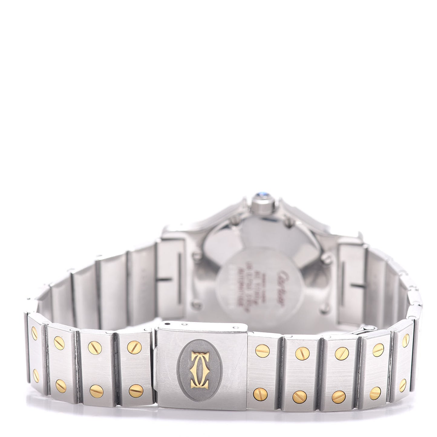 Stainless Steel 18K Yellow Gold 29mm Santos Octagon Automatic Watch
