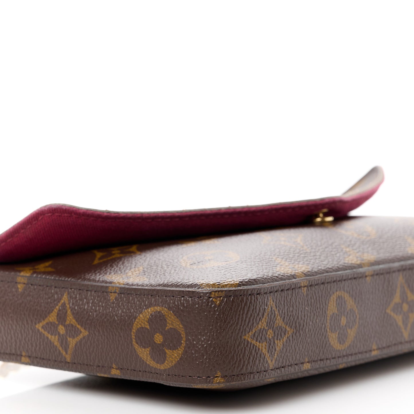 Monogram Pochette Felicie Chain Wallet Fuchsia