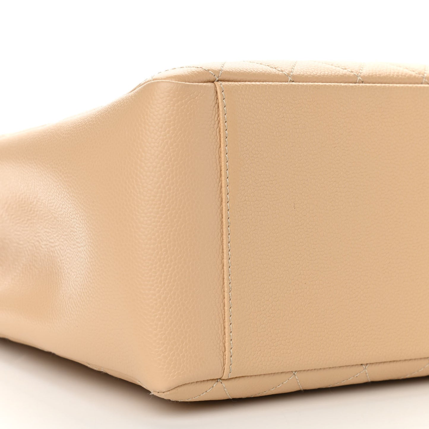 Caviar Quilted Grand Shopping Tote GST Beige