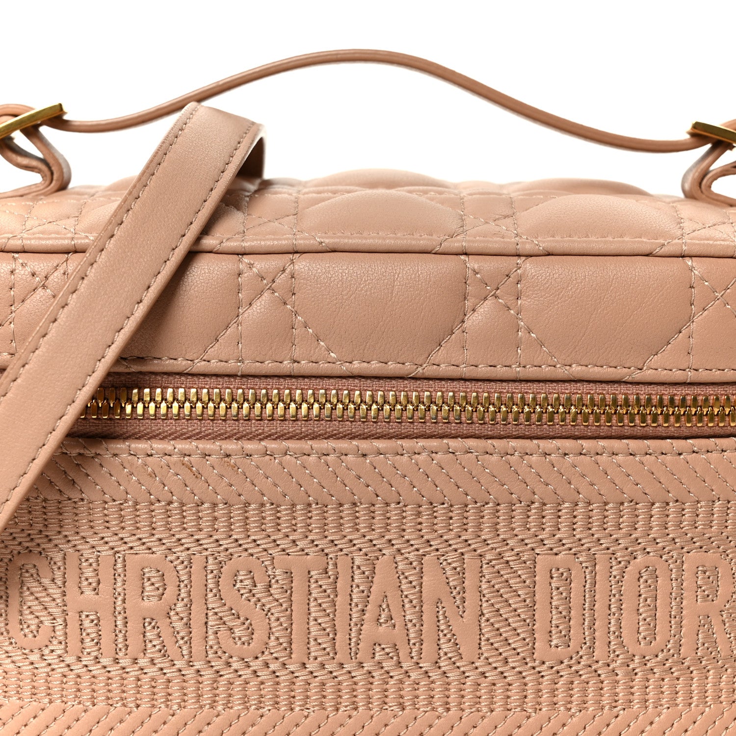 Christian Dior Lambskin Cannage Small Diortravel Vanity Case Rose Des Vents 8 of 10