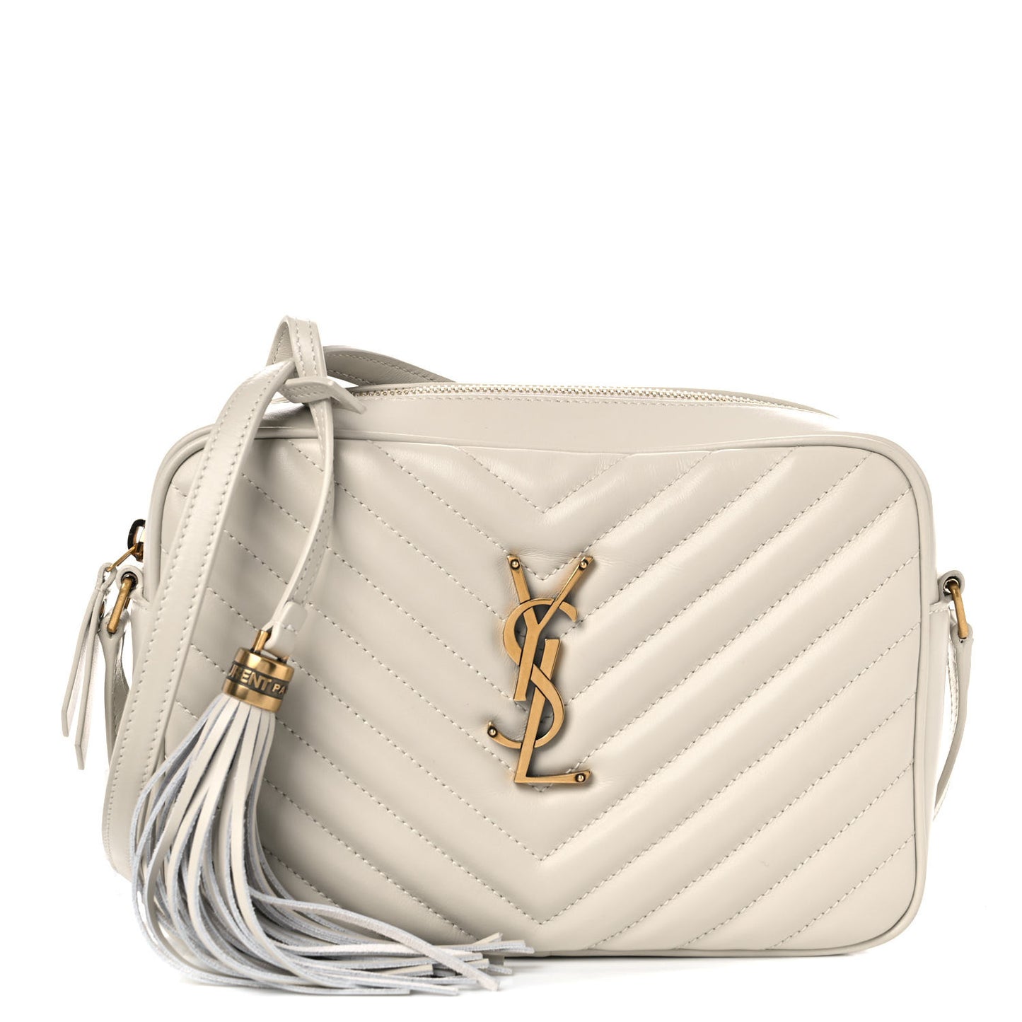 Calfskin Matelasse Monogram Lou Camera Bag Crema Soft