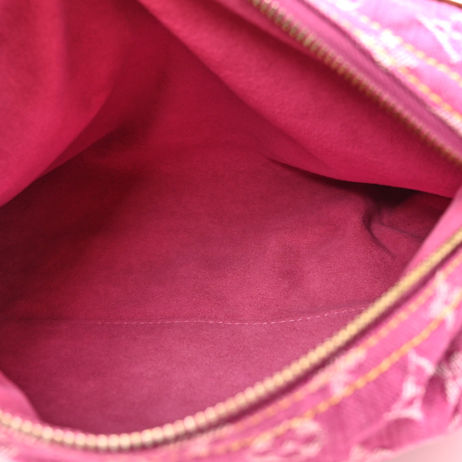 Louis Vuitton Denim Baggy PM Fuchsia 5 of 9