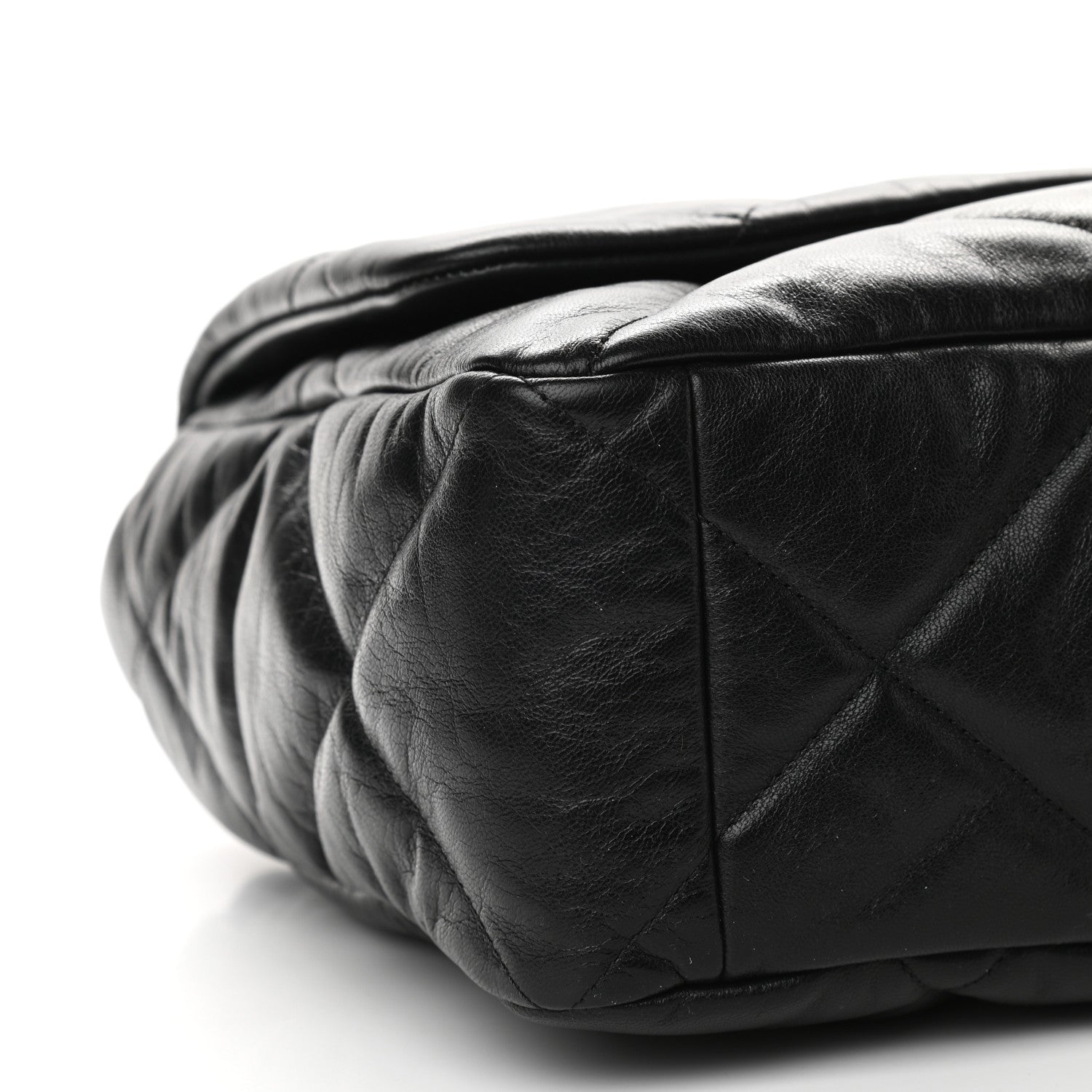 Chanel Goatskin Quilted Maxi Chanel 19 Flap Black 8 of 11