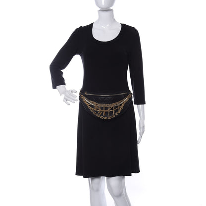 Chanel Lambskin Quilted All About Chains Waist Belt Bag Black 2 of 10