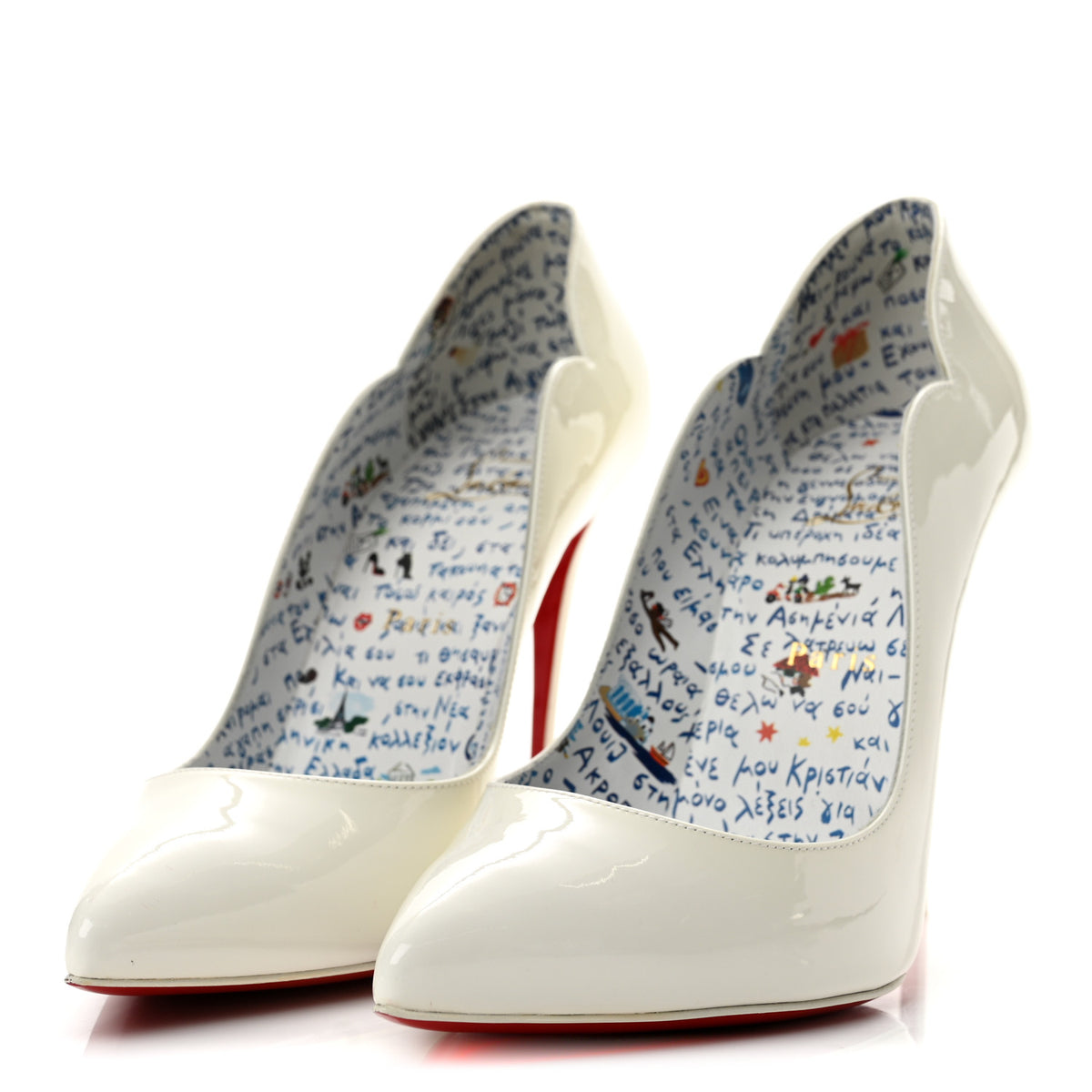 Patent Lin Lexi Hot Chick 100 Pumps  39.5 White Multicolor