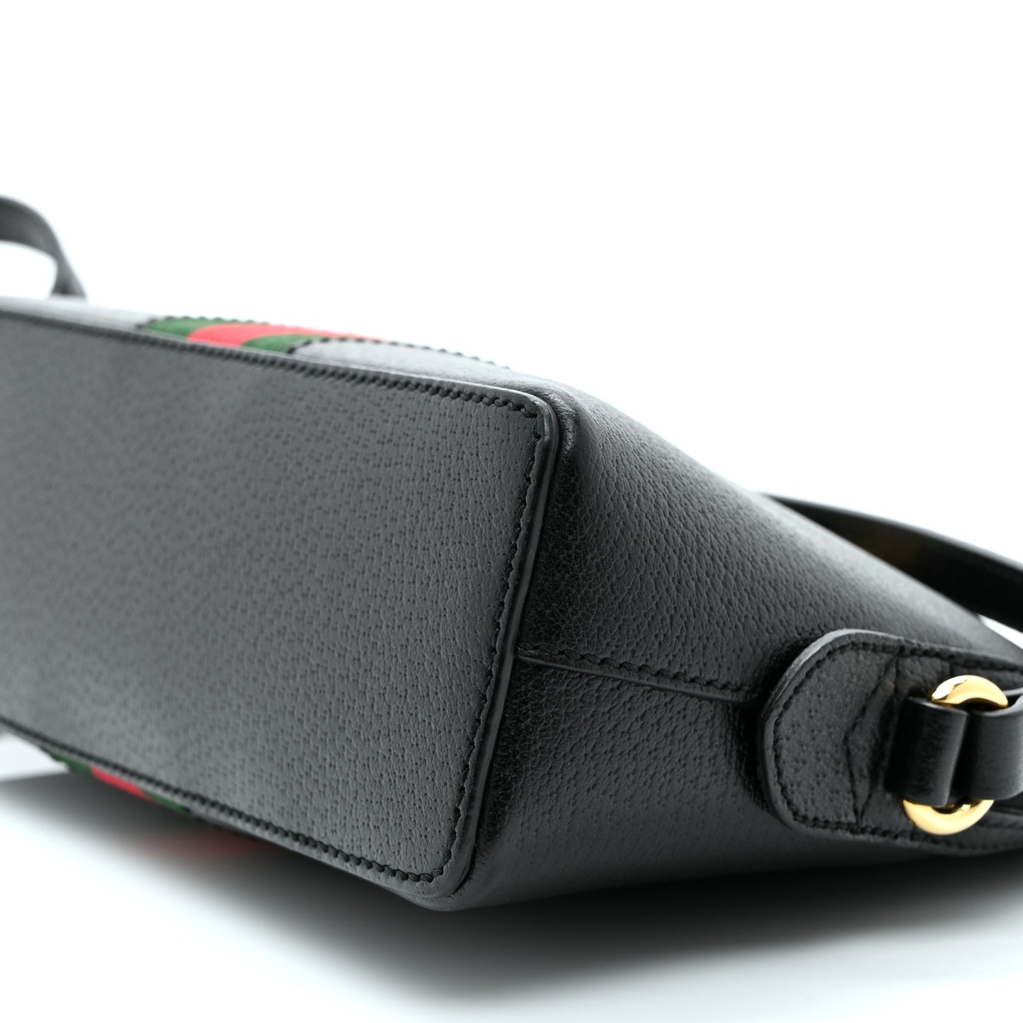 Calfskin GG Web Small Ophidia Dome Shoulder Bag Black