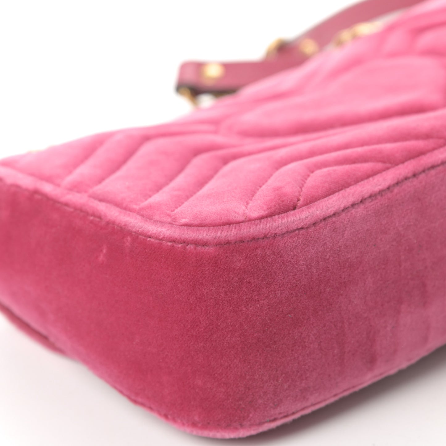 Velvet Matelasse Embroidered Mini GG Marmont Shoulder Bag Light Raspberry Rose