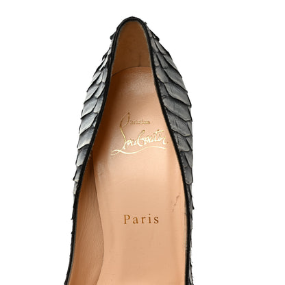 Christian Louboutin Python Frozen So Kate 120 Pumps 37.5 Black White 7 of 7
