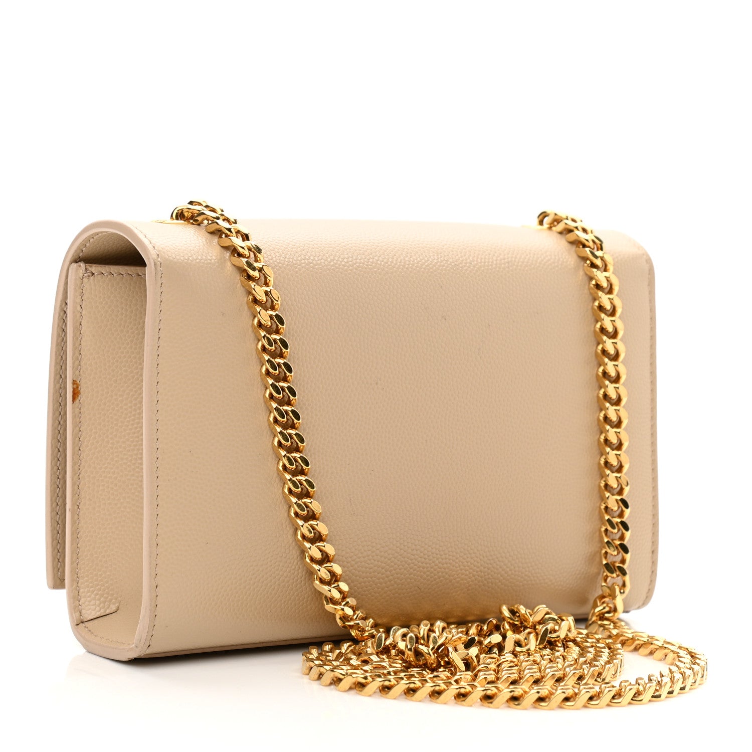 Saint Laurent Grain De Poudre Small Monogram Kate Satchel Nude Powder 3 of 15