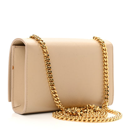 Saint Laurent Grain De Poudre Small Monogram Kate Satchel Nude Powder 3 of 15