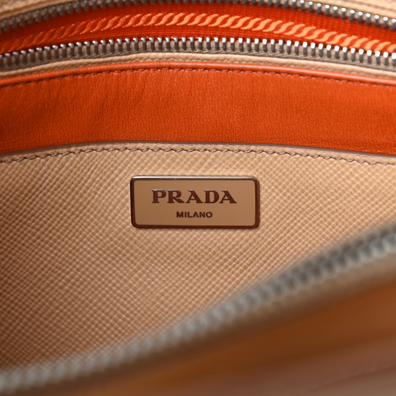 Prada Saffiano Cuir Twin Tote Noisette 6 of 9