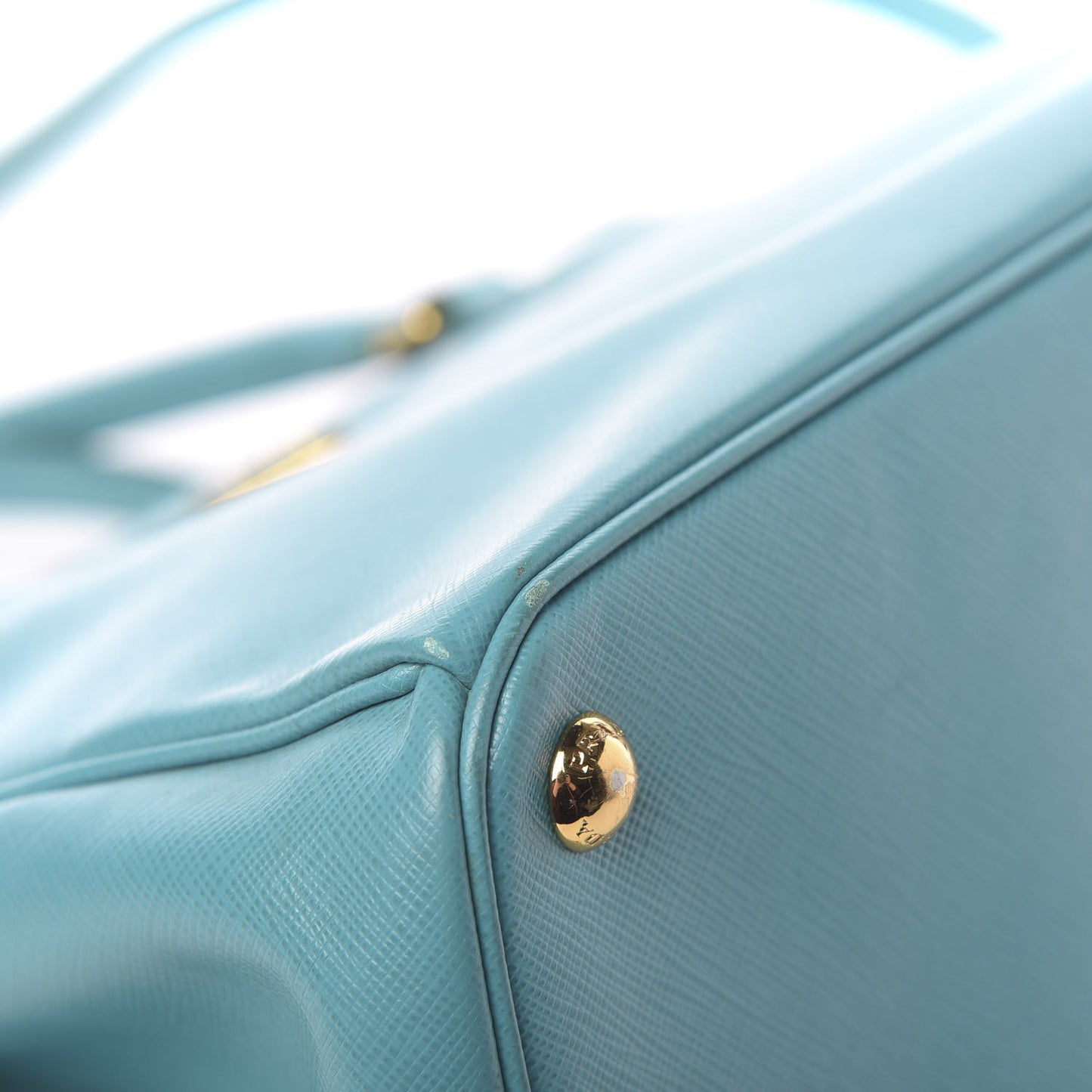 Saffiano Medium Galleria Double Zip Tote Turchese
