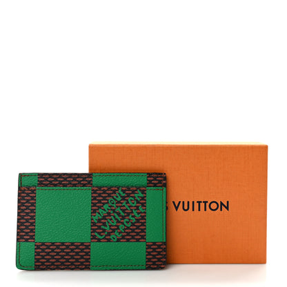 Louis Vuitton Damier Pop Porte Cartes Simple Card Holder Green 8 of 8