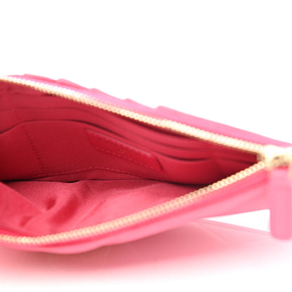 Chanel Shiny Goatskin Quilted Chanel 19 Flat Wallet Pouch Dark Pink 5 of 7