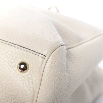 Gucci Pebbled Calfskin Medium Bamboo Shopper Tote Off White 12 of 13