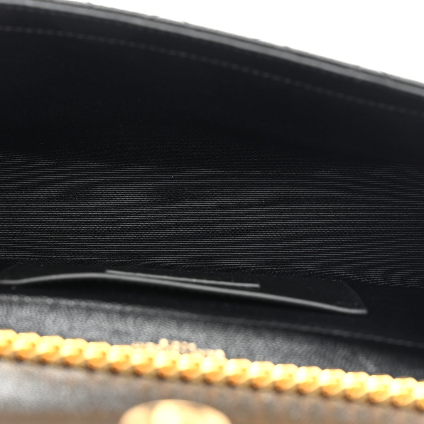 Grain De Poudre Textured Mixed Matelasse Triquilt Small Monogram Satchel Black