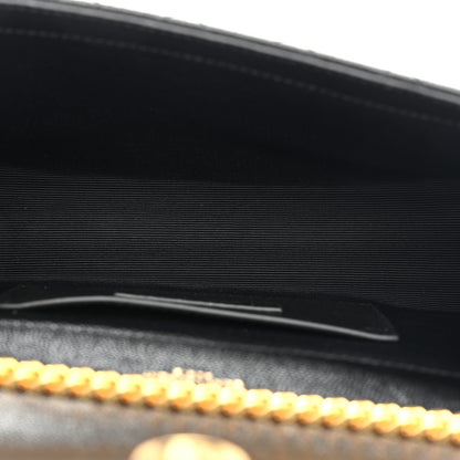 Saint Laurent Grain De Poudre Textured Mixed Matelasse Triquilt Small Monogram Satchel Black 5 of 10