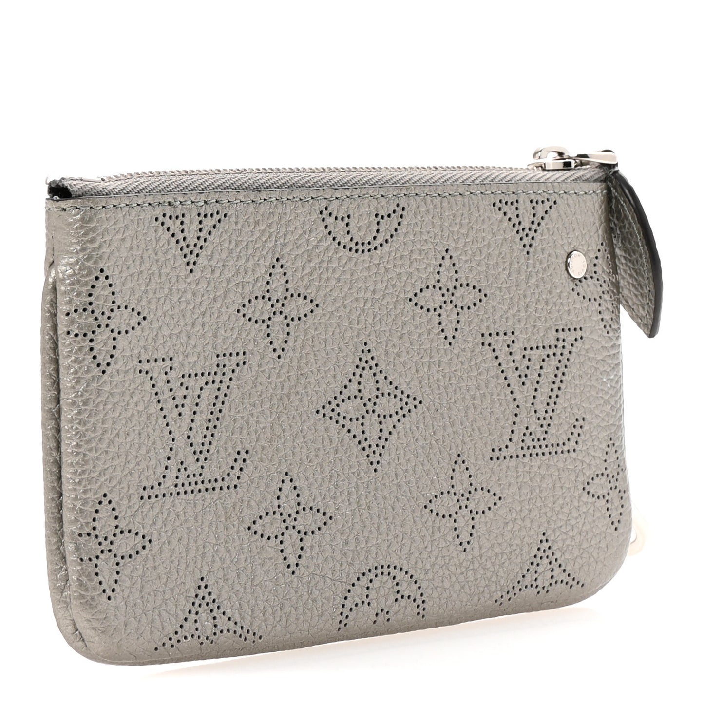Mahina Zipped Card Holder Metallic Grey