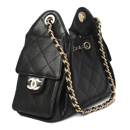 Chanel Caviar Quilted Mini Chanel 25 Handbag Black 10 of 28