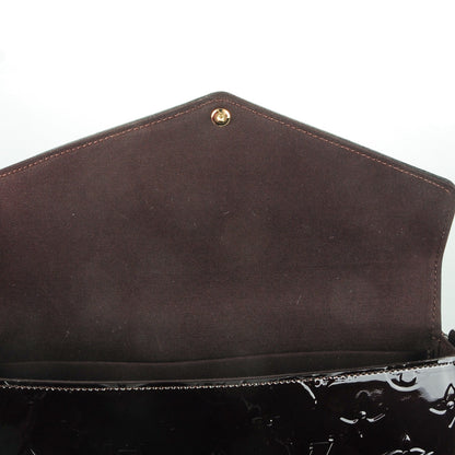 Louis Vuitton Vernis Pochette Felicie Chain Wallet Amarante 9 of 10