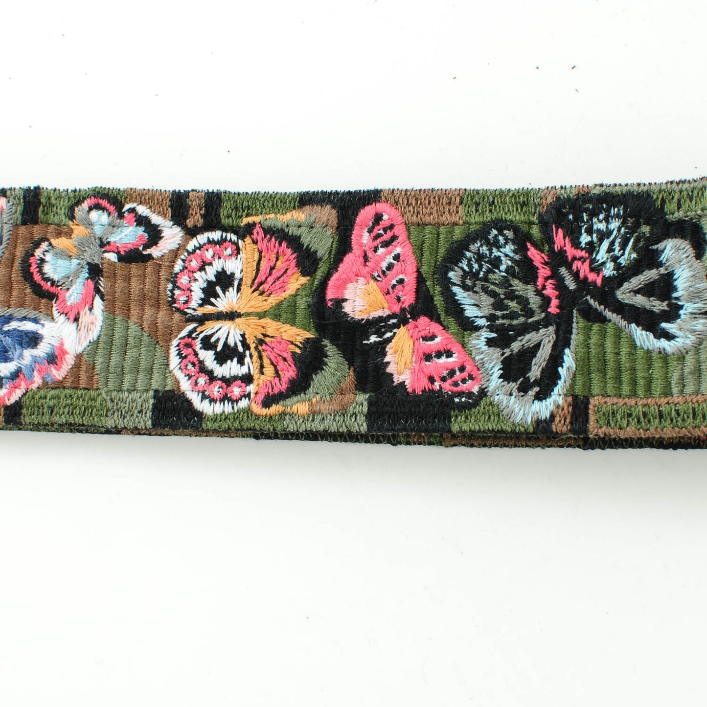 Canvas Camubutterfly Rockstud Guitar Strap Multicolor