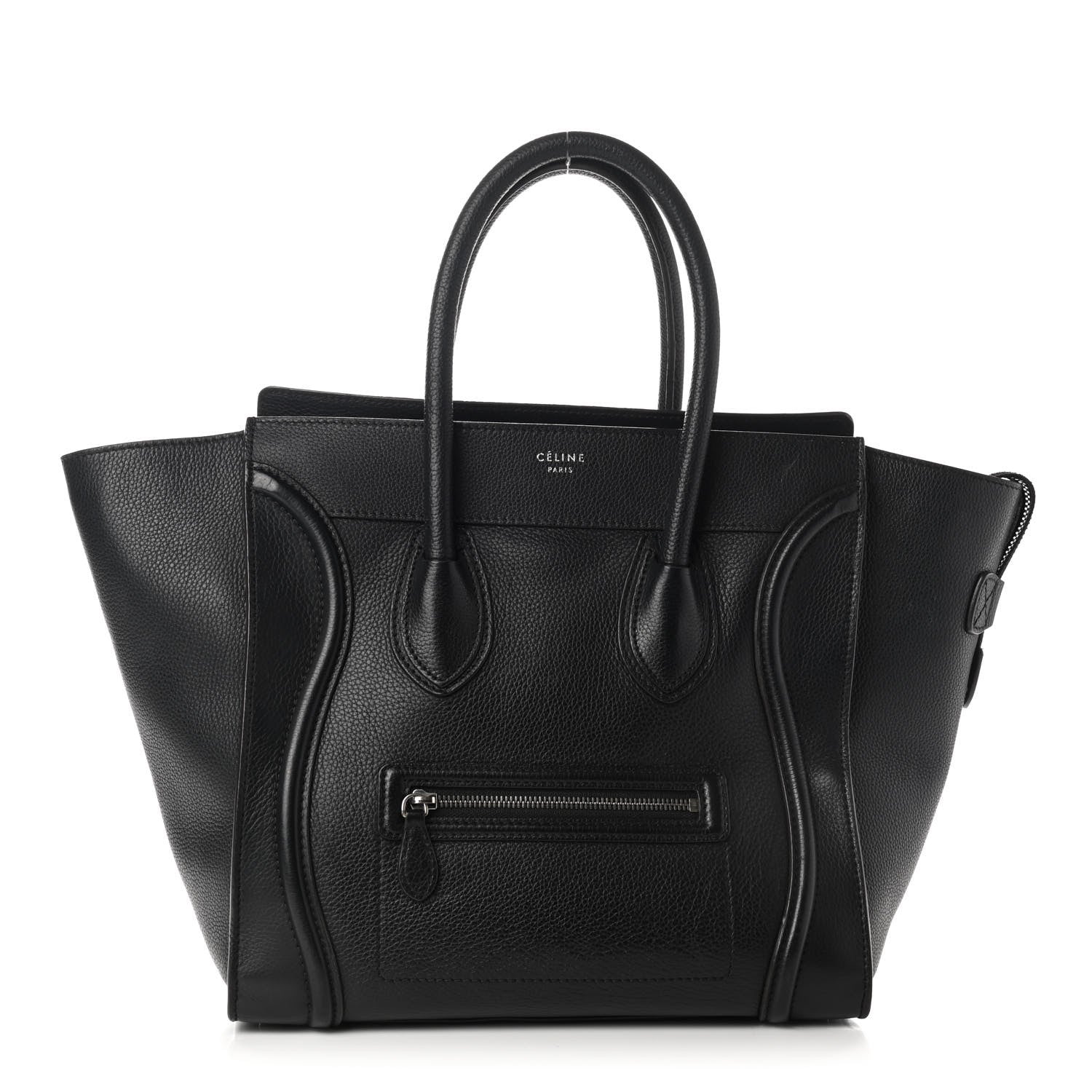 Celine Drummed Calfskin Mini Luggage Black 1 of 14