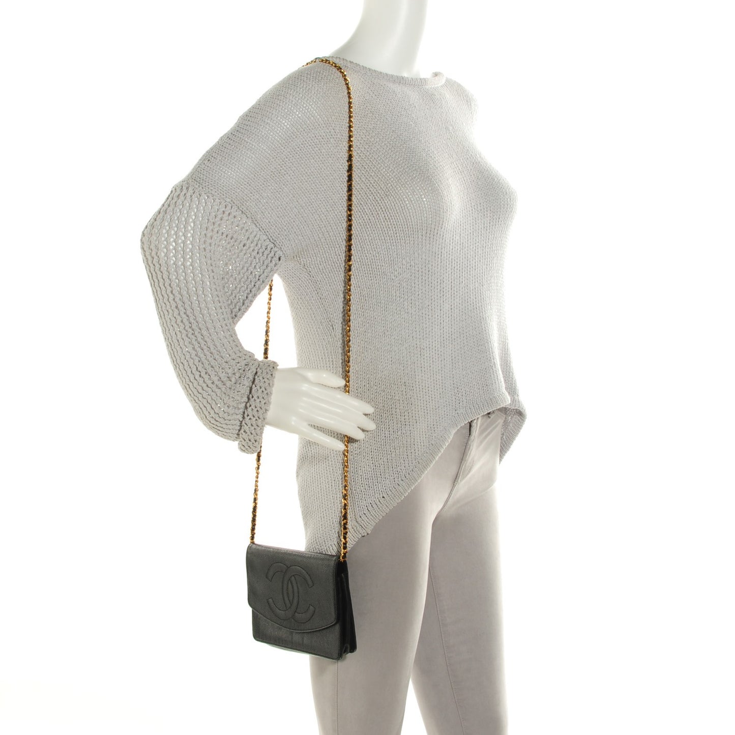 Caviar Timeless CC Wallet on Chain WOC Black