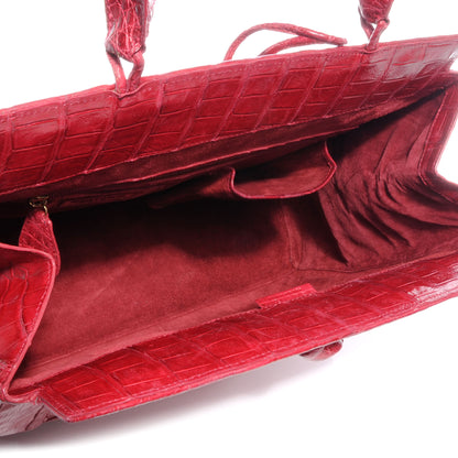 Nancy Gonzalez Crocodile Tote Red 5 of 7
