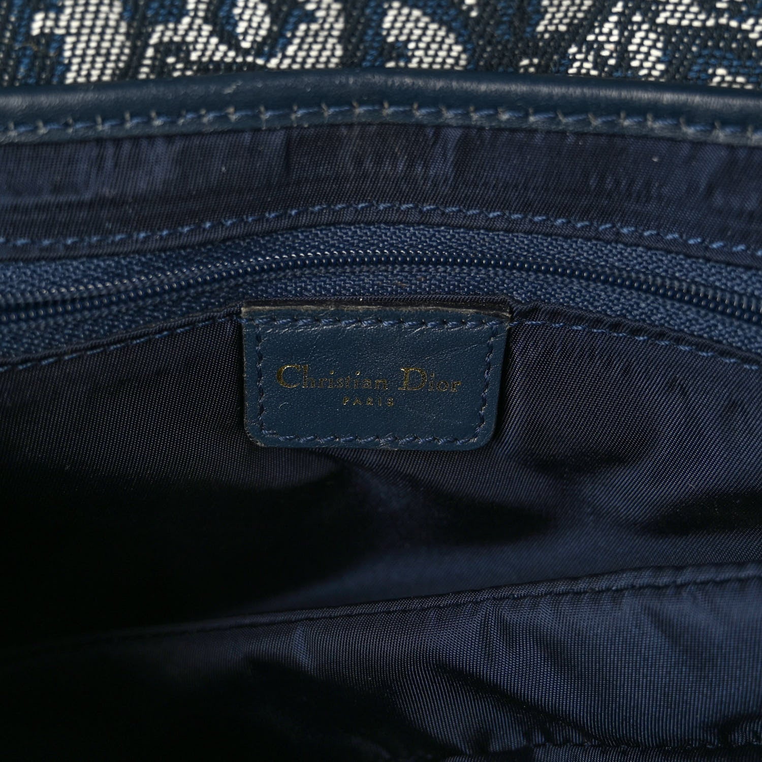 Christian Dior Monogram Saddle Bag Blue 6 of 11