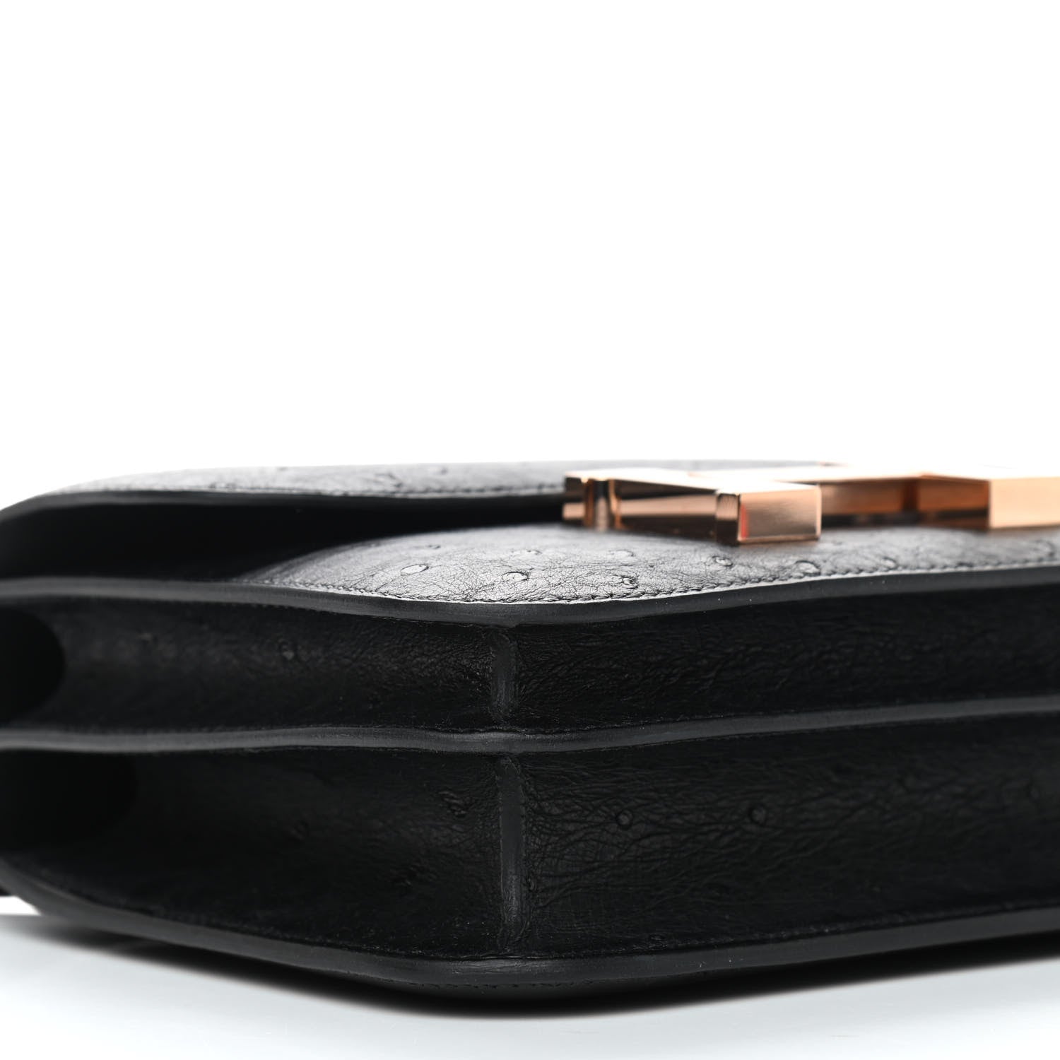 Hermes Ostrich Constance 18 Black 8 of 9
