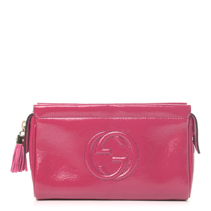 Gucci Soft Patent Soho Cosmetic Case Bright Bougainvillea 1 of 4