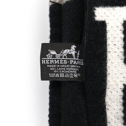 Hermes Wool Cashmere Avalon III Pillow PM Ecru Black 3 of 3