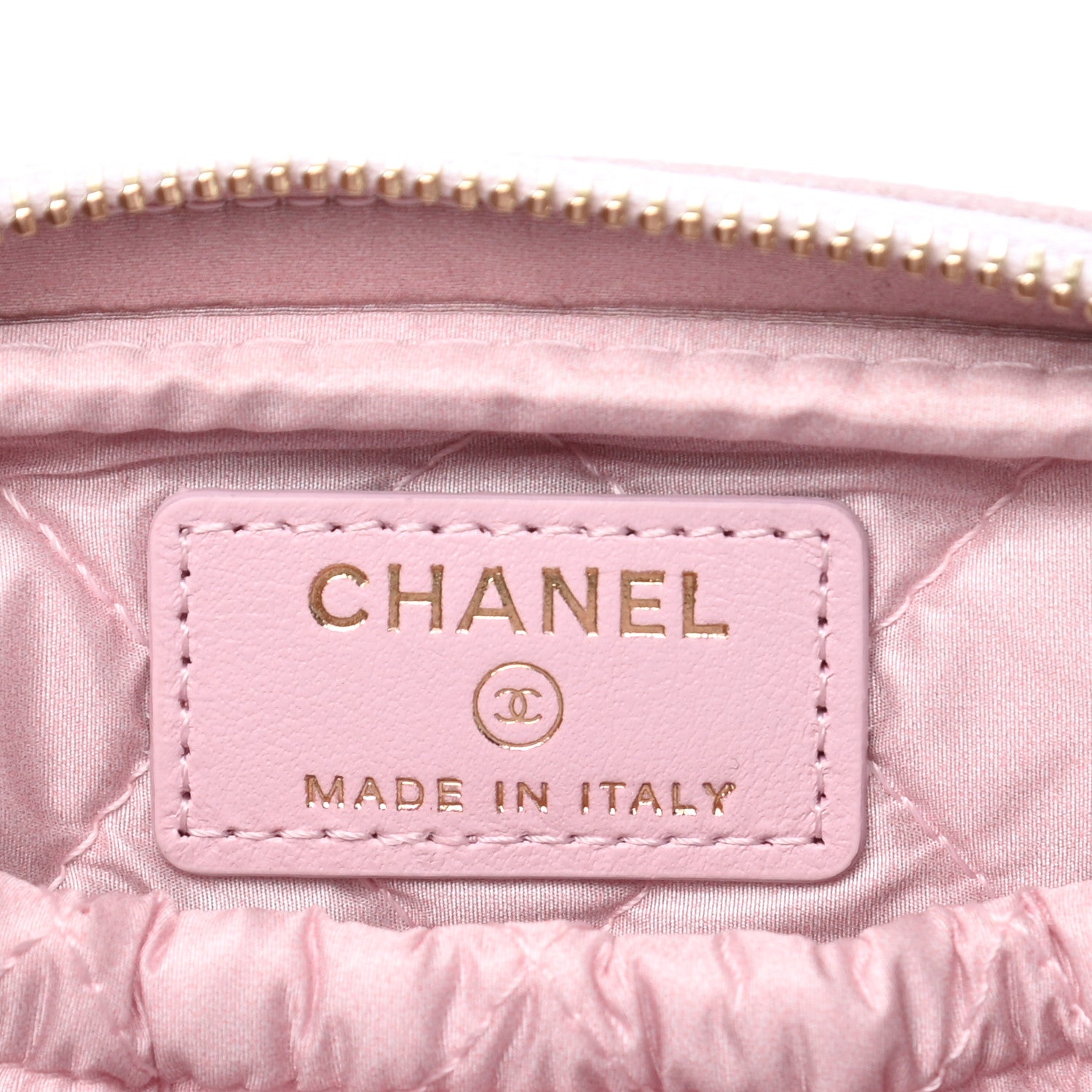 Chanel Caviar Quilted Small Curvy Pouch Cosmetic Case Light Pink 7 of 8