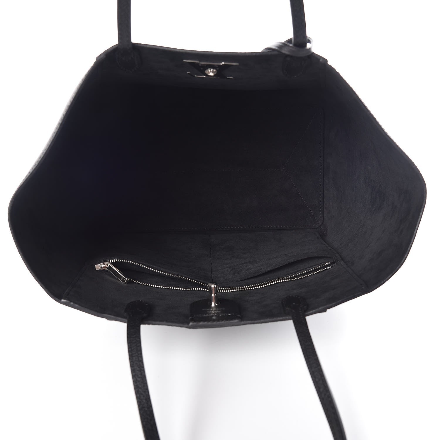 Louis Vuitton Calfskin Lockme Cabas Black 5 of 7