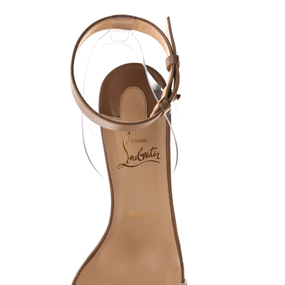 Christian Louboutin Shiny Nappa PVC Jonatina 100 Sandals 39 Nude 8 of 11