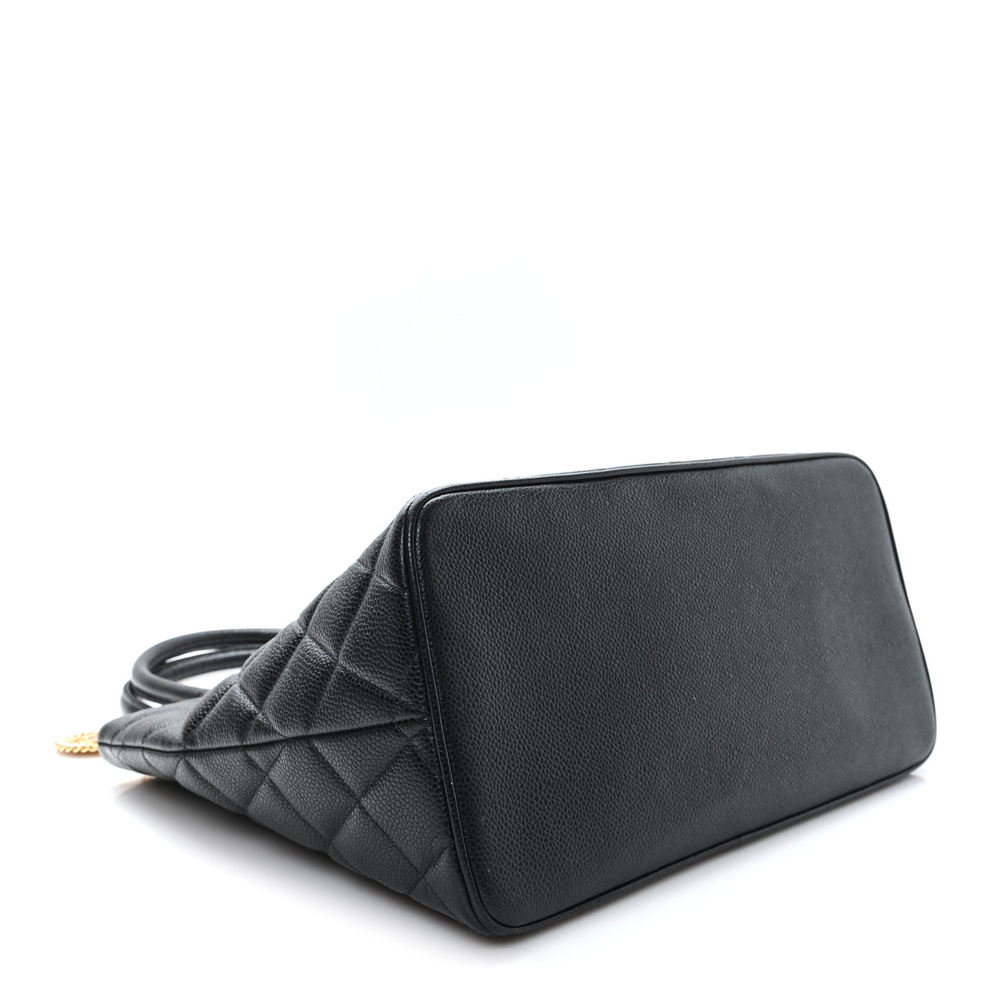 Caviar Quilted Medallion Tote Black