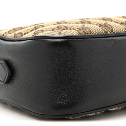 Gucci Monogram Matelasse Diagonal Small GG Marmont Chain Shoulder Bag Beige Black 10 of 11