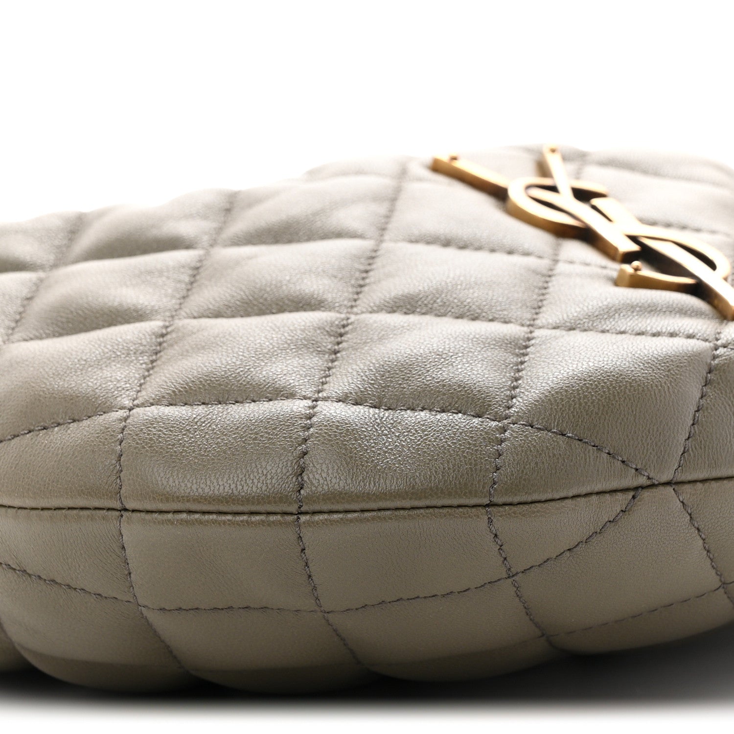 Saint Laurent Lambskin Quilted Icarino Bag Dark Strong Moss 8 of 9