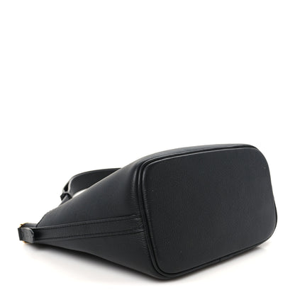 Louis Vuitton Calfskin Lock and Walk Bucket Black 3 of 9