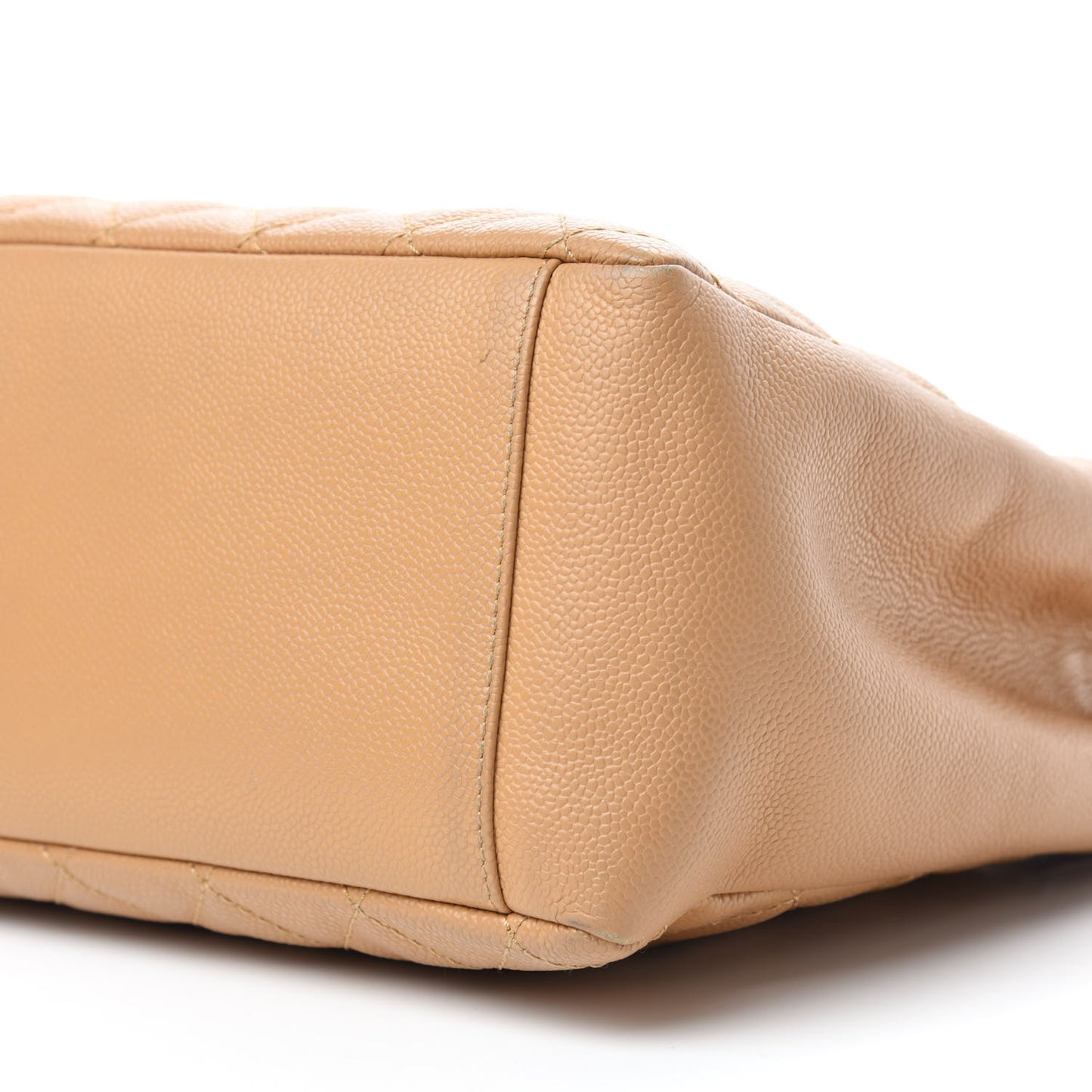 Caviar Quilted Grand Shopping Tote GST Beige