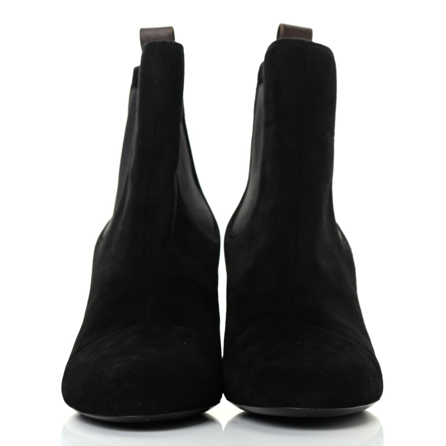 Suede Monogram Uniformes Cap Toe Chelsea 75mm Ankle Boots 39 Black