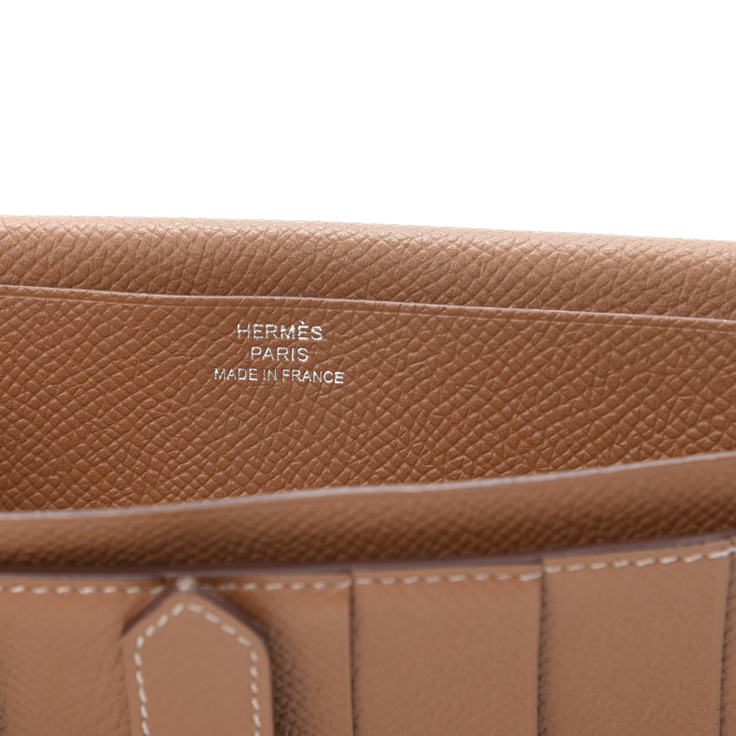 Hermes Epsom Bearn Gusset Wallet Gold 6 of 9