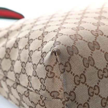 Gucci Monogram Web Medium Flat Messenger Bag Brown 12 of 14