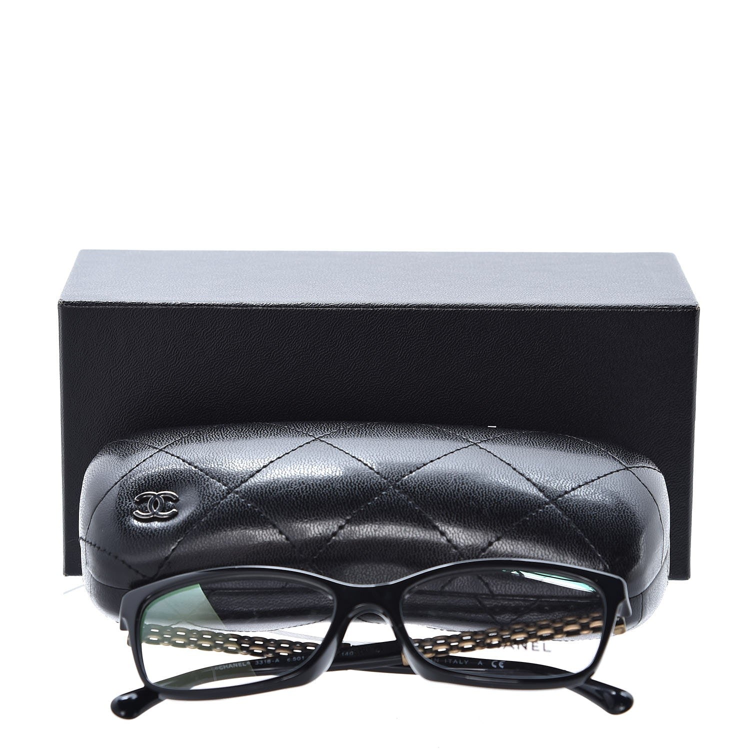Chanel Chain Eyeglasses Frames 3318 Black 7 of 7